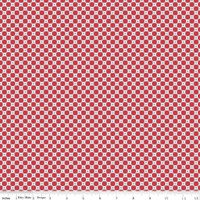 Riley Blake Fabric - Cook Book by Lori Holt - Kitchen Tile Cayenne #C11764-CAYENNE - ONE YARD PIECE 