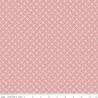 Riley Blake Fabric - Cook Book by Lori Holt - Linoleum Coral #C11765-CORAL - ONE YARD PIECE 