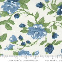 Moda Fabric - Shoreline - Camille Roskelley - Cottage Large Floral - Cream Multi #55300 11