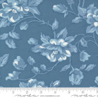 Moda Fabric - Shoreline - Camille Roskelley - Cottage Large Floral - Medium Blue #55300 23