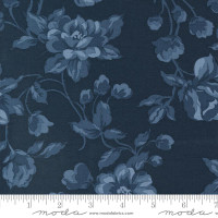Moda Fabric - Shoreline - Camille Roskelley - Cottage Large Floral - Navy #55300 24