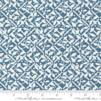 Moda Fabric - Shoreline - Camille Roskelley - Lattice Checks and Plaids Blender - Medium Blue #55303 13