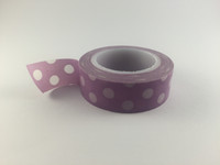 Washi Tape - Large Polka Dots on Light Purple  #940