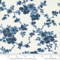 Moda Fabric - Shoreline - Camille Roskelley - Getaway Florals - Cream Navy #55306 24
