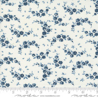 Moda Fabric - Shoreline - Camille Roskelley - Summer Small Floral - Cream Navy #55308 24