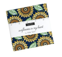 Moda Fabric Precuts Charm Pack - Sunflowers in My Heart by Kate Spain