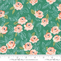 Moda Fabric - Sugar Pie - Lella Boutique - Teal #5040 14 - BOLT END 65cm