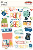 Simple Stories - A5 Sticker Book - Pack Your Bags Sticker Book