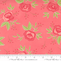 Moda Fabric - Beautiful Day - Corey Yoder - Wild Rose Floral Rose Medium Floral Tea Rose #29131 19 - BOLT END 60cm