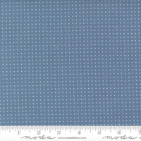 Moda Fabric - Dwell - Camille Roskelley - Pin Dot - Lake #55276 15 - BOLT END 48cm