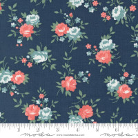 Moda Fabric - Rosemary Cottage - Camille Roskelley - Gather Florals - Navy #55310 14