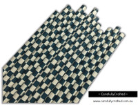 25 Paper Straws - Navy Checkerboard - #PS47