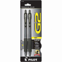 Pilot G2 Premium Gel Roller Pen Bold 1.0 - Set of 2 - Black - Planner Pens