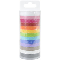 Washi Tape Pack - Doodlebug - Set of 12 - Polka Dot - Rainbow