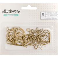 American Crafts - Hazelwood Shaped Paper Clips - 12 Pack