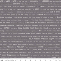 Riley Blake Fabric - Bee Basics - Lori Holt - Happy Text Gray #C6402-GRAY