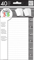 The Happy Planner - Me and My Big Ideas - Mini Refill Note Paper - Full Sheet - Black & White Stripe (Dotted Line/Graph) 