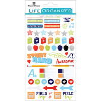 Paper House Life Organized Planner Stickers - School, College, Teaching Stickers