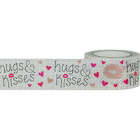 Little B - Foil Washi Tape 25mm x 10m - Hugs and Kisses with Rose Gold