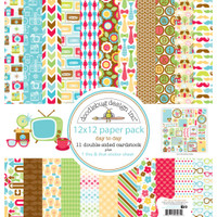 Doodlebug Double-Sided Paper Pack 12" x 12" - Day to Day
