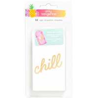 American Crafts - Amy Tangerine - On a Whim - Color Resist Watercolor Tags - Gold Foil