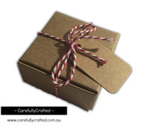 10 Kraft Paper Gift Box - 6.2cm x 6.2cm x 3.2cm #B1