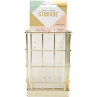 Crate Paper - Wire System Metal Storage Bin - Small Gold