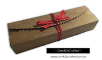 10 Kraft Paper Gift Box - 23cm x 7cm x 4cm #B7