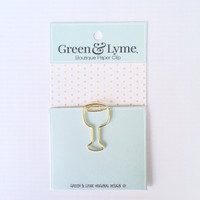 Green and Lyme - Wine Glass Paper Clip