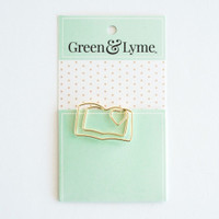 Green and Lyme - Book Love Paper Clip