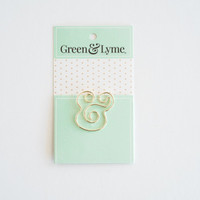Green and Lyme - Ampersand Paper Clip