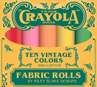 Riley Blake Fabric - Confetti Cottons Vintage Crayola Fat Quarter Box 