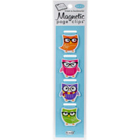 Magnetic Page Clip Bookmarks - Set of 4 - Woodsy Owl
