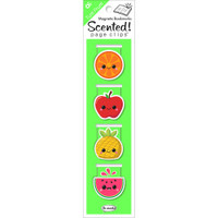Scented Magnetic Page Clip Bookmarks - Set of 4 - Tutti Fruitti