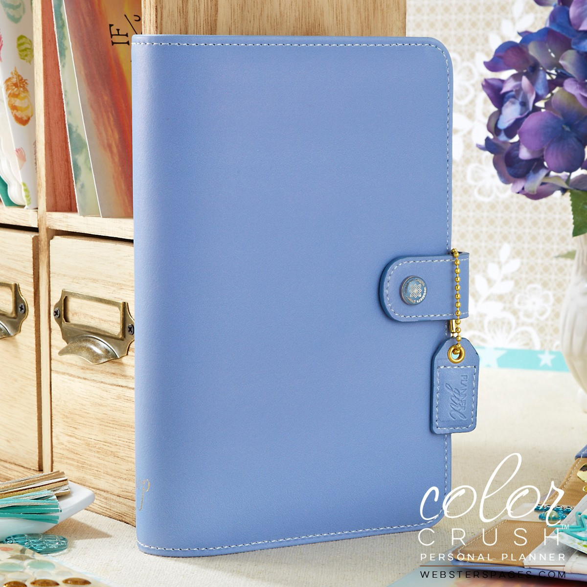 Webster S Pages Color Crush Faux Leather Personal Planner Kit Periwinkle Carefullycrafted