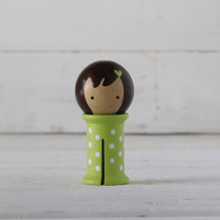 Doohikey Designs - Binding Babies Medium - Green with White Dots