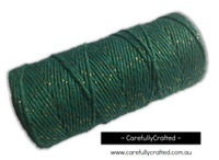 Baker's Twine 12 Ply - 100 Metre (110 Yards) Spool - Green and Gold #BT12-14