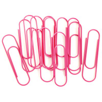 Jumbo Paper Clips - Set of 12 - Pink