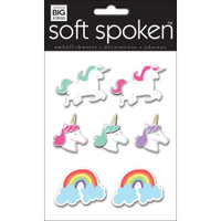 Me and My Big Ideas - Soft Spoken Themed Embellishments - Unicorns And Rainbows
