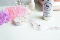 Simply Gilded - Washi Tape - Lavender & Champagne Gold Foil Bow 