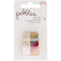 Pebbles - Happy Hooray Washi Tape - Set of 2