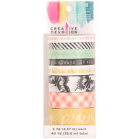 Crate Paper - Creative Devotion Washi Tape 5yd Rolls - Set of 8 #3