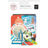 Pink Paislee - Wild Child Ephemera Cardstock Die-Cuts - Set of 40