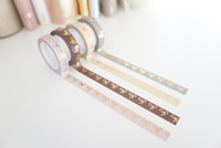 Simply Gilded - Washi Tape - Neutral Bow Collection - Skinny Size 10mm - Set of 4
