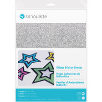 Silhouette 8.5" x 11" Glitter Sticker Paper - 8 Sheets
