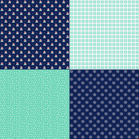  Fabric - A Little Sweetness - Tasha Noel Fat Quarter Panel Aqua# FQP6511-AQUA