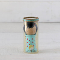 Doohikey Designs - Binding Babies Medium - Aqua with Red Dots 