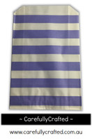 12 Favour Paper Bags - Horizotal Stripe - Purple  #FB28