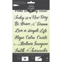 American Crafts - Kelly Creates - Acrylic Traceable Stamps - Quotes 3
