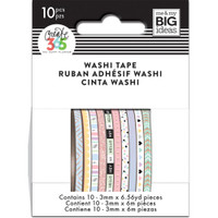 Me and My Big Ideas - The Happy Planner - Mini Washi Tape - 3mm - Set of 10 - Pastel